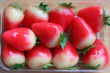  Deletable imitation fruits sweet candy and  colorful dessert 