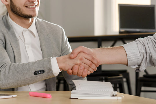 Handshake in the office
