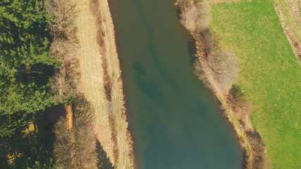 Top view of the Eutersee. The Eutersee is a little lake in south Hessia, Germany.
