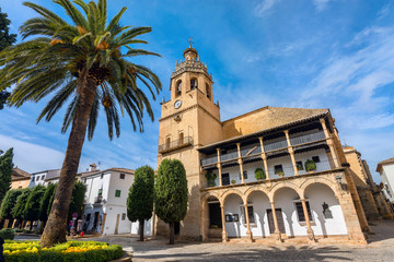 Fototapeta na wymiar Church of Santa Maria La Mayor in Ronda. Andalusia, Spain