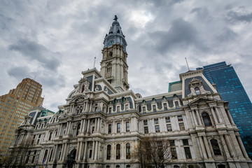 Fototapeta na wymiar City Hall in Center City, Philadelphia, Pennsylvania.