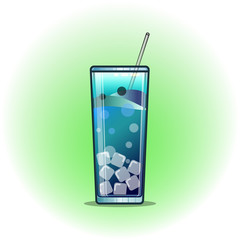 Obraz premium Vector illustration cocktails drinks in glasses vector flat icons. Set of alcohol and soft drinks and refreshments for cocktail party or bar menu design element