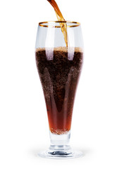 coca cola drink glass  Isolated on white background