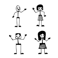 People face cartoon icon