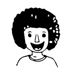 People face cartoon icon