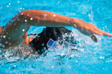 Fototapeta na wymiar American freestyle swimmer