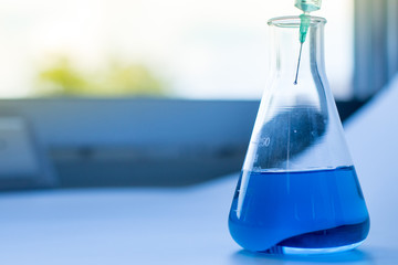 Background of Experiment chemical in Lab.