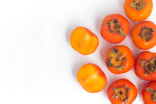 Fresh Persimmon fruit frame