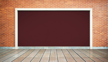 Billboard on brick wall or copy space background