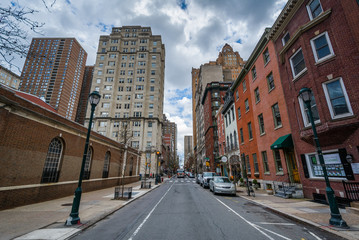 Obraz premium Spruce Street, in Center City, Philadelphia, Pennsylvania.