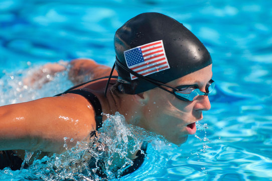 American butterfly style swimmer