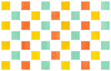 Watercolor geometrical pattern.
