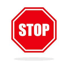 Stop icon. Vector illustration.