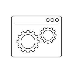 Web development line icon