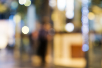 defocused bokeh light, abstract background at night photo