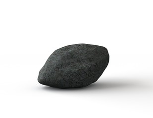 Stone isolated on white background.