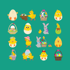 Easter illustrations set