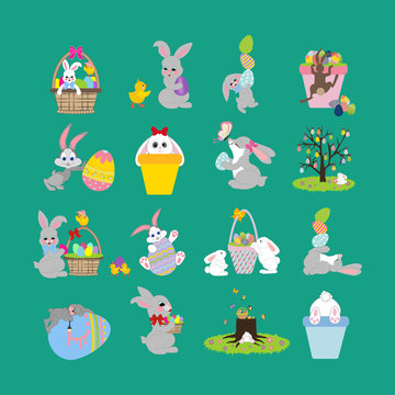 Easter illustrations set