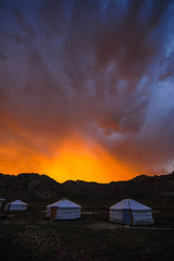 Tent camp in Mongolia