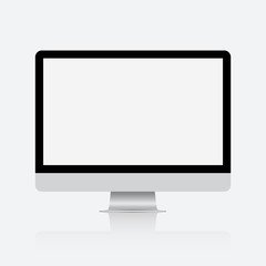 Modern computer monitor isolated on white background