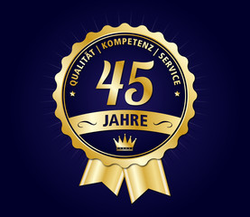 45 Jahre service gold