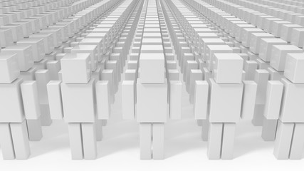 Obraz premium 3d illustration of sorted cubic characters.
