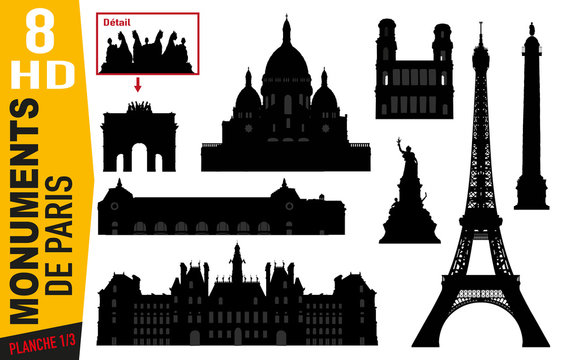 Monuments de Paris - Paris - Célèbre - Tourisme - Tour Eiffel - Montmartre - Hôtel de Ville - Parisien