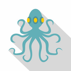Octopus, icon, flat style