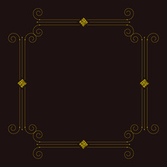 Vintage floral frame border. Fancy page decoration. Vector illustration.