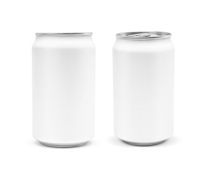 blank packaging beverage tin can isolated on white background