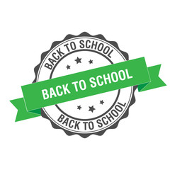 Back to school stamp illustration