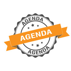 Agenda stamp illustration