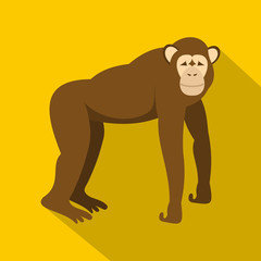 brown monkey standing on its four legs icon