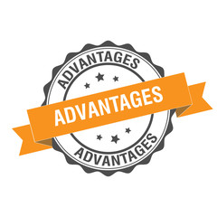 Advantages stamp illustration
