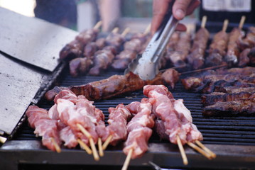 Meat on Grill