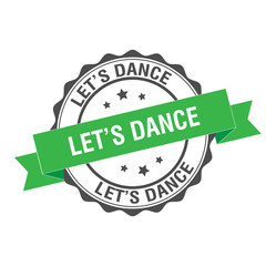 Let's dance stamp illustration