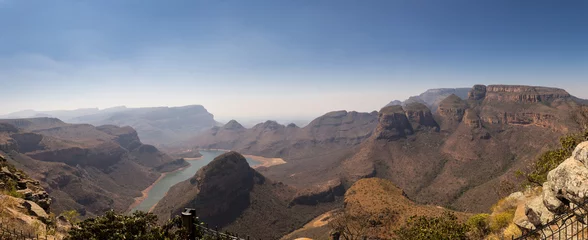 Fotobehang Panorama with the Three Rondavels, Blyde River Canyon, South Africa, Africa © wagner_md