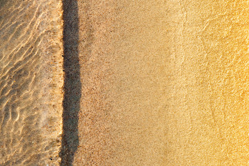 Soft wave on the sandy beach