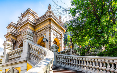 Urban park in Santiago, Chile