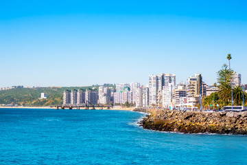 View to the lagoon in Vina del Mar, Chile
