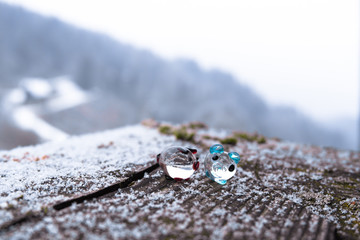 Glas-Schweinchen am Silvestermorgen