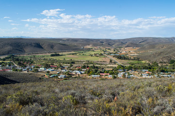 Fototapeta na wymiar Uniondale with Hilly Backdrop, Western Cape, South Africa