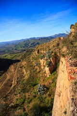 View of sicilian scenic countryside