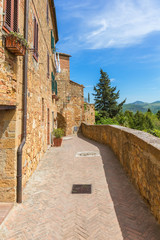 Walkway on a terrace at a residential building in an Italian village