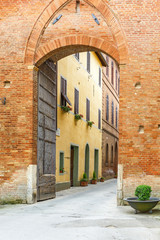 City gate to an old Italian village
