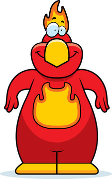 Cartoon Phoenix Smiling