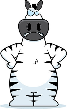 Cartoon Zebra Angry