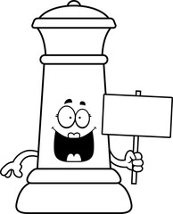 Cartoon Chess Queen Sign