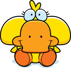 Cartoon Duckling Sitting
