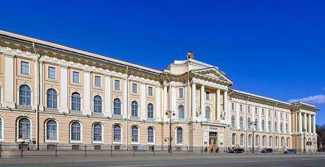 Fototapeta na wymiar Building of the Academy of Arts in St. Petersburg, Russia